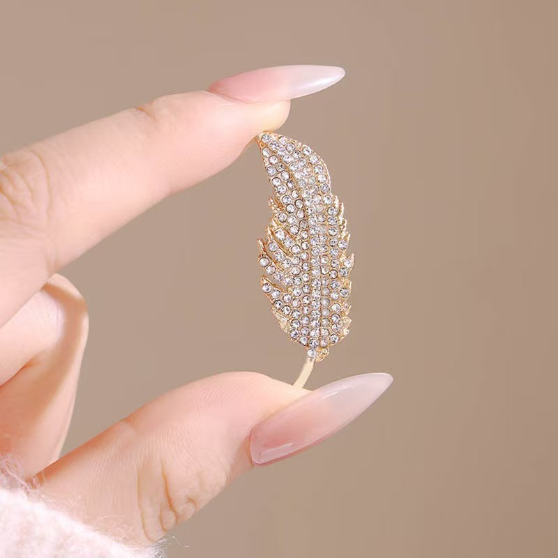 Travel Accessories For Women - Broche de penas de diamante completo