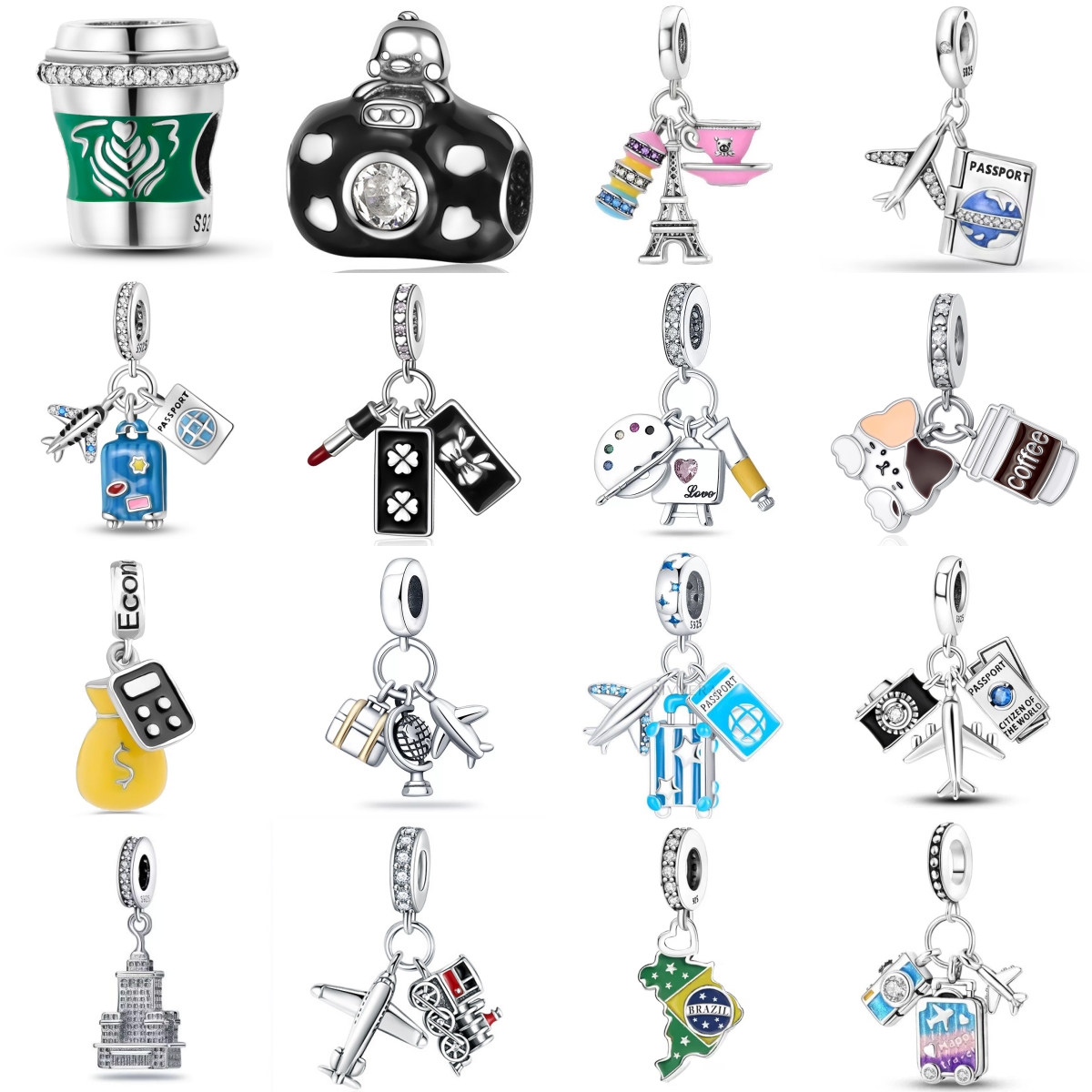 Travel Accessories Drawing - Acessórios de Pulseira Charm da Série