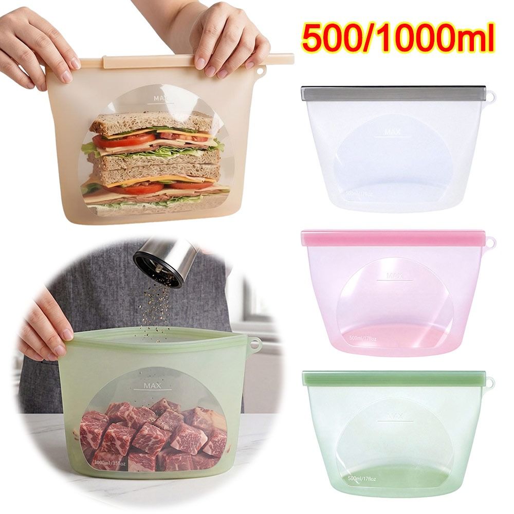 Reusable Zip Bag - Saco de Silicone para Conservação de