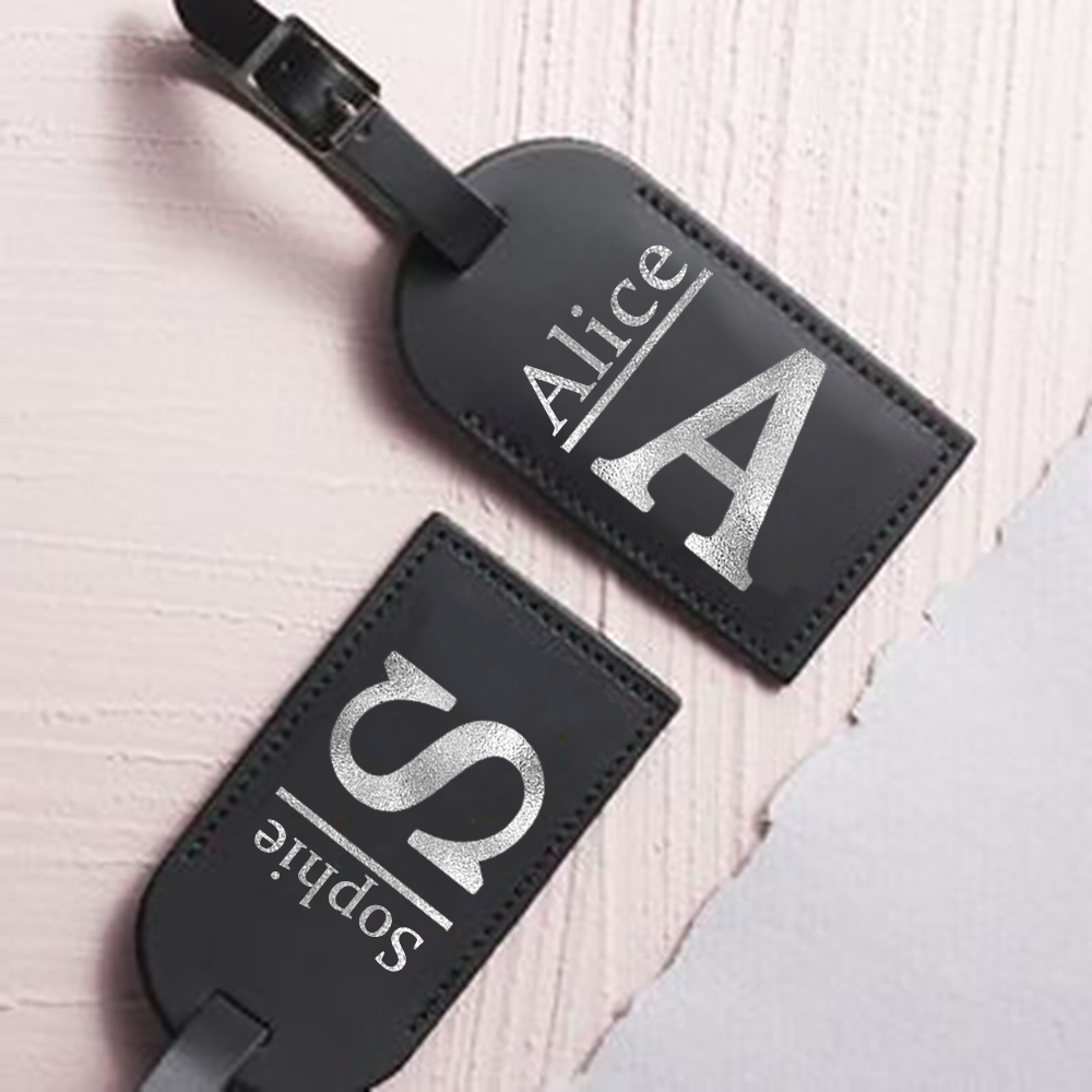 Travel Accessories To Gift - Carta personalizada com nome monograma etiqueta