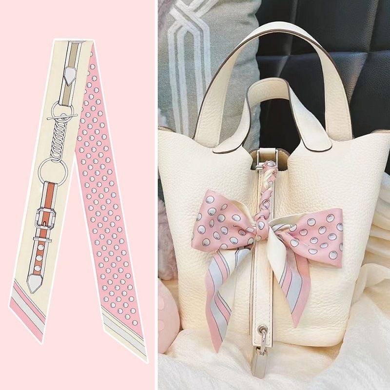 Travel Accessories For Women - Feminino verão rosa bolinhas cachecol saco