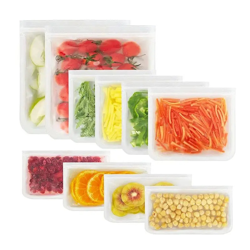 Reusable Zip Bag - Recipientes de armazenamento de alimentos de