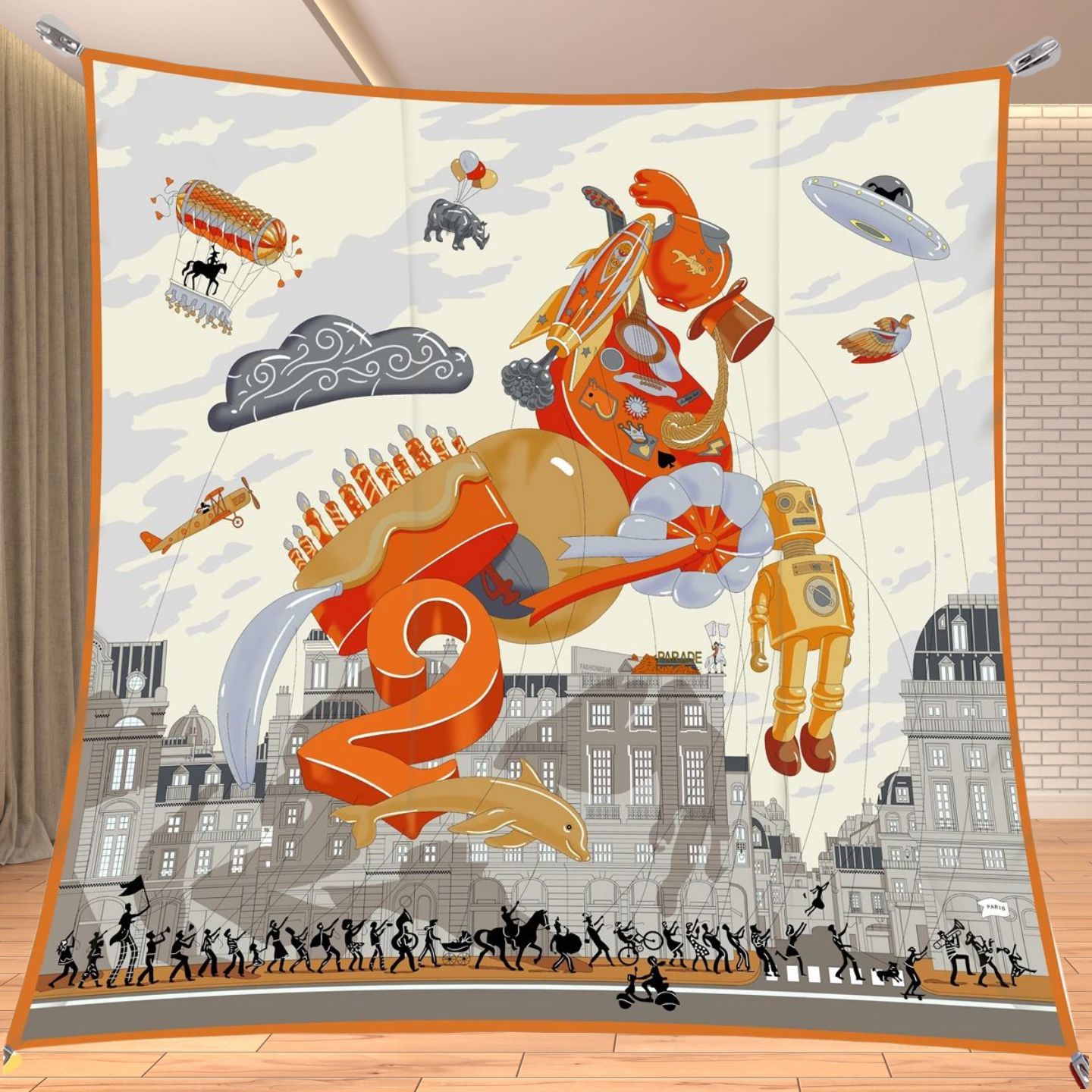 Travel Accessories For Women - Lenço Quadrado de Seda Twill de