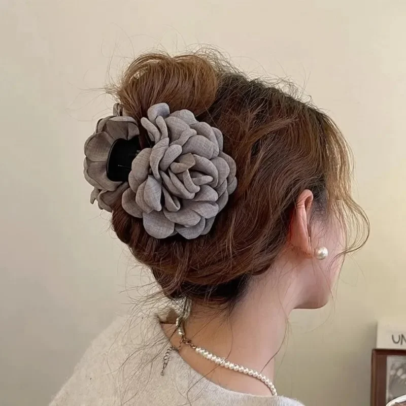 Travel Accessories Store - Grampos de cabelo com flor rosa
