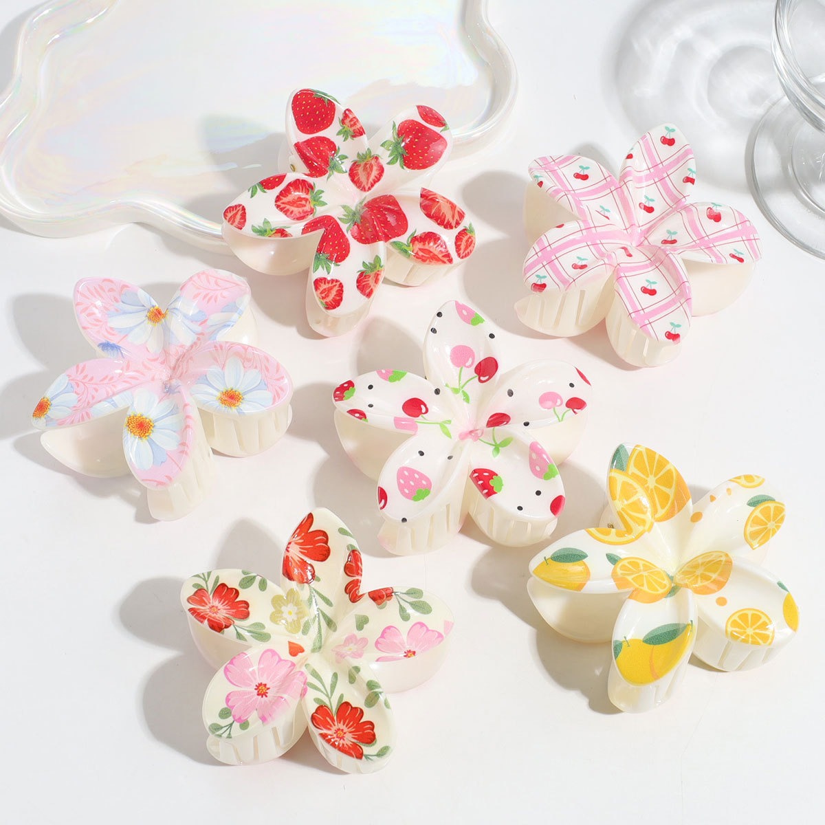 Travel Hair Accessories - 3 pçs bonito moda colorida fruta