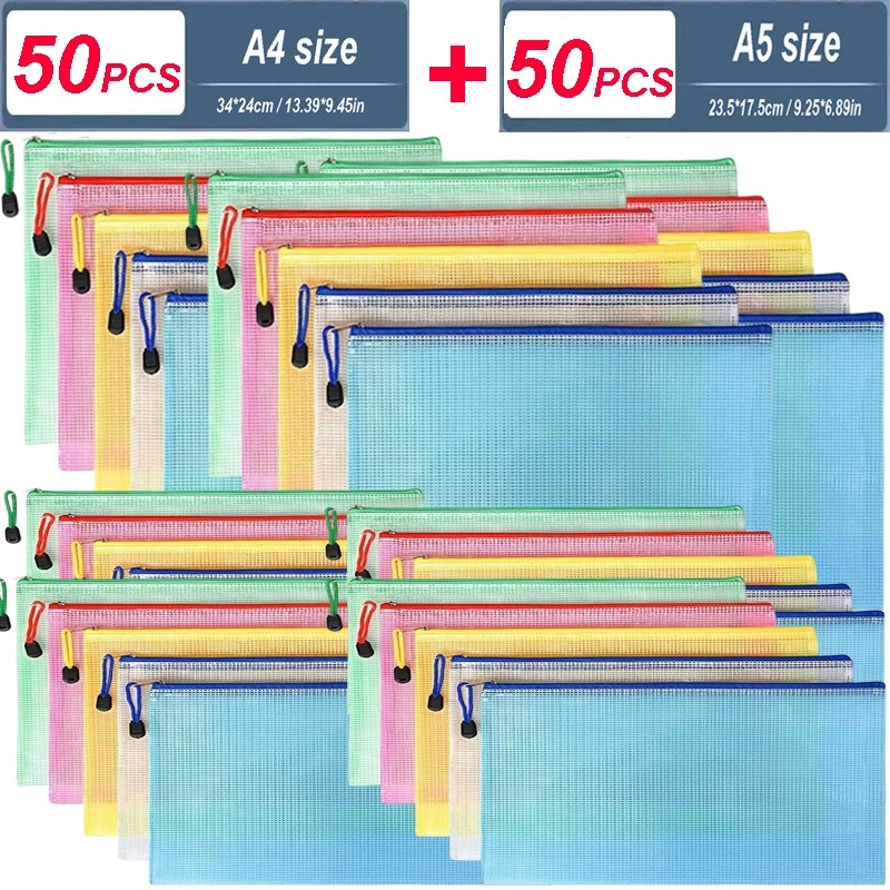 Reusable Zip Bag - Pacote de 5/20/50/100 Unidades: Bolsa Organizadora