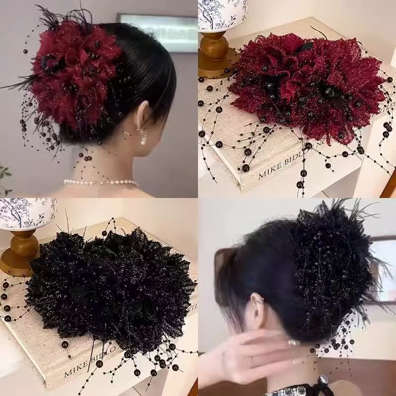 Travel Hair Accessories - Clipe de Tubarão Brilhante Versátil com