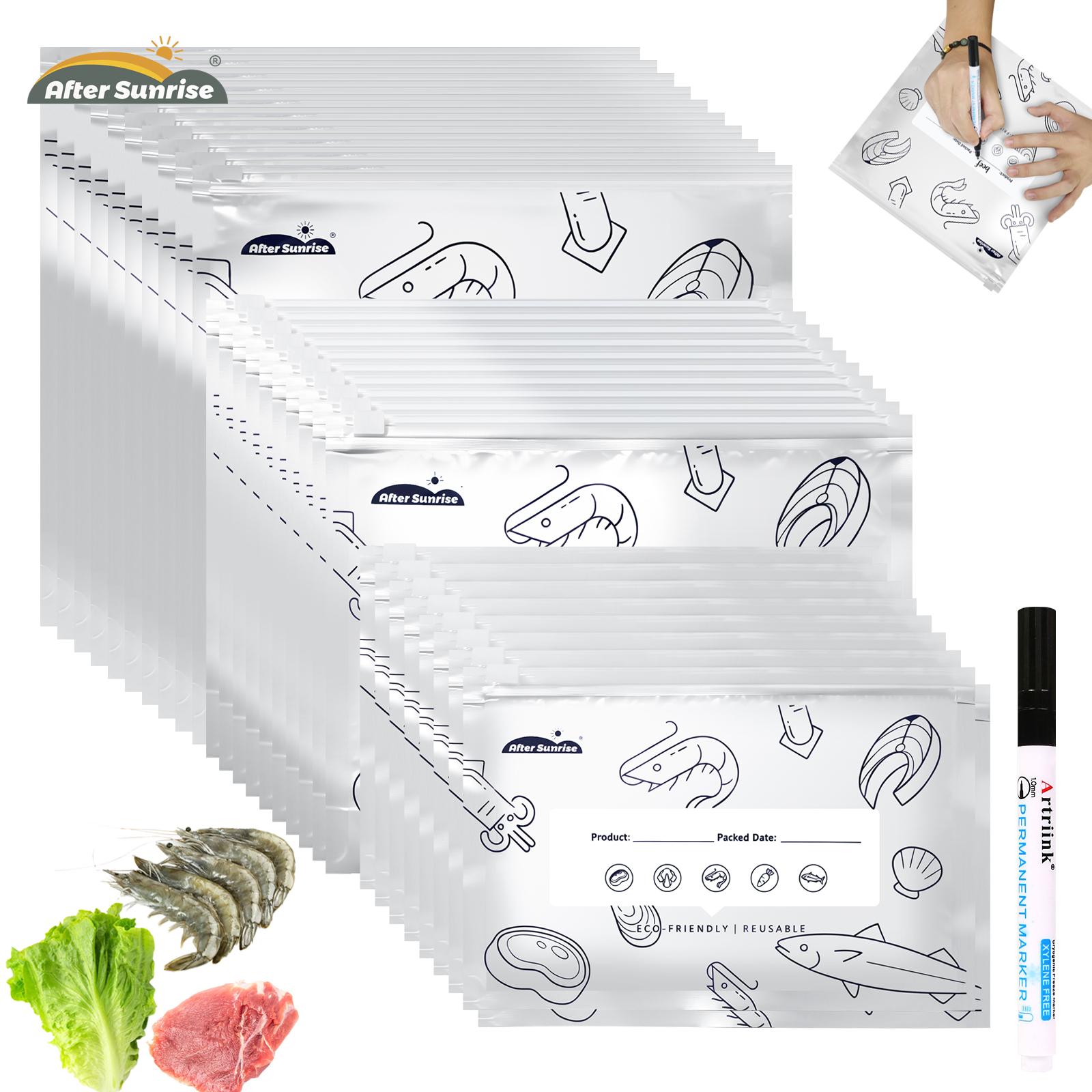 【Alimentos Refrigerados】Sacos  - Reusable Zip Bag avaliação e preço