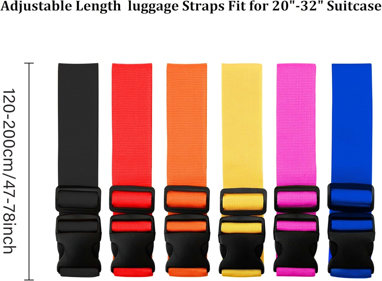 Pacote com 2 Cintas Ajustáveis - Travel Accessories Luggage Straps avaliação e preço