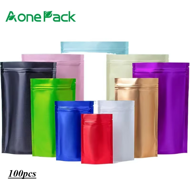 100 pçs personalizado fosco ac - Reusable Zip Bag avaliação e preço