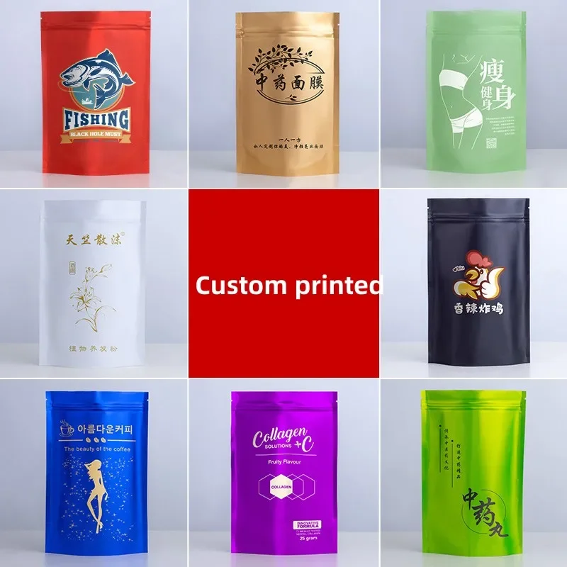 100 pçs personalizado fosco ac - Reusable Zip Bag avaliação e preço
