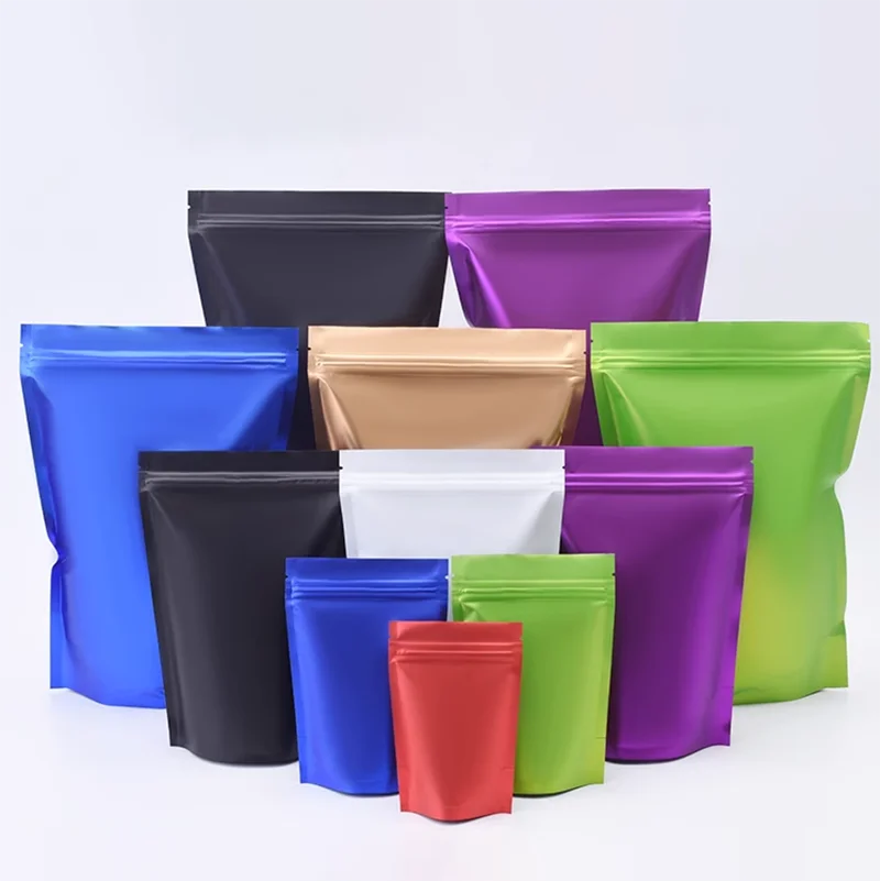 100 pçs personalizado fosco ac - Reusable Zip Bag avaliação e preço