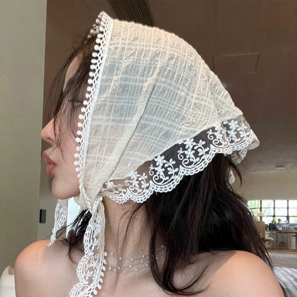 Lenço de Renda Branco em Forma - Travel Hair Accessories avaliação e preço