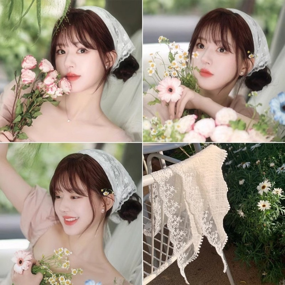 Lenço de Renda Branco em Forma - Travel Hair Accessories avaliação e preço
