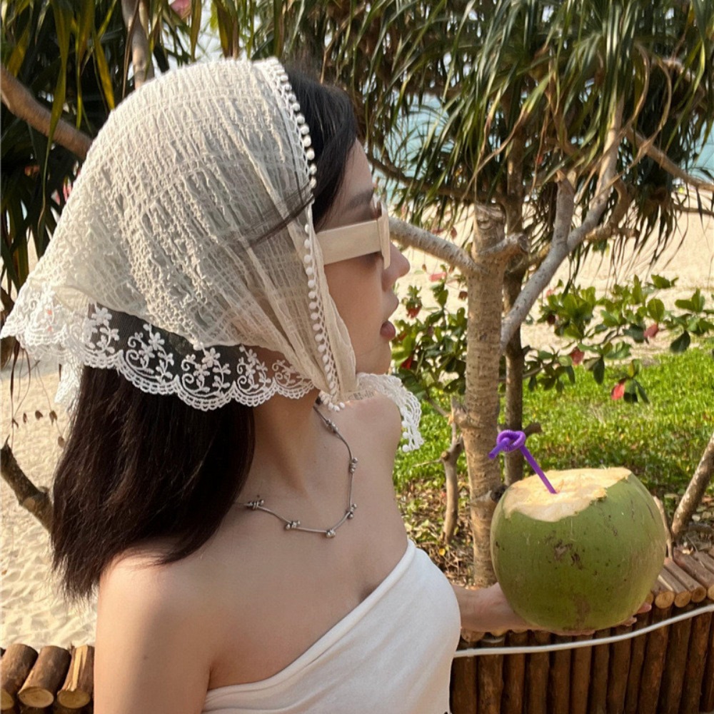 Lenço de Renda Branco em Forma - Travel Hair Accessories avaliação e preço