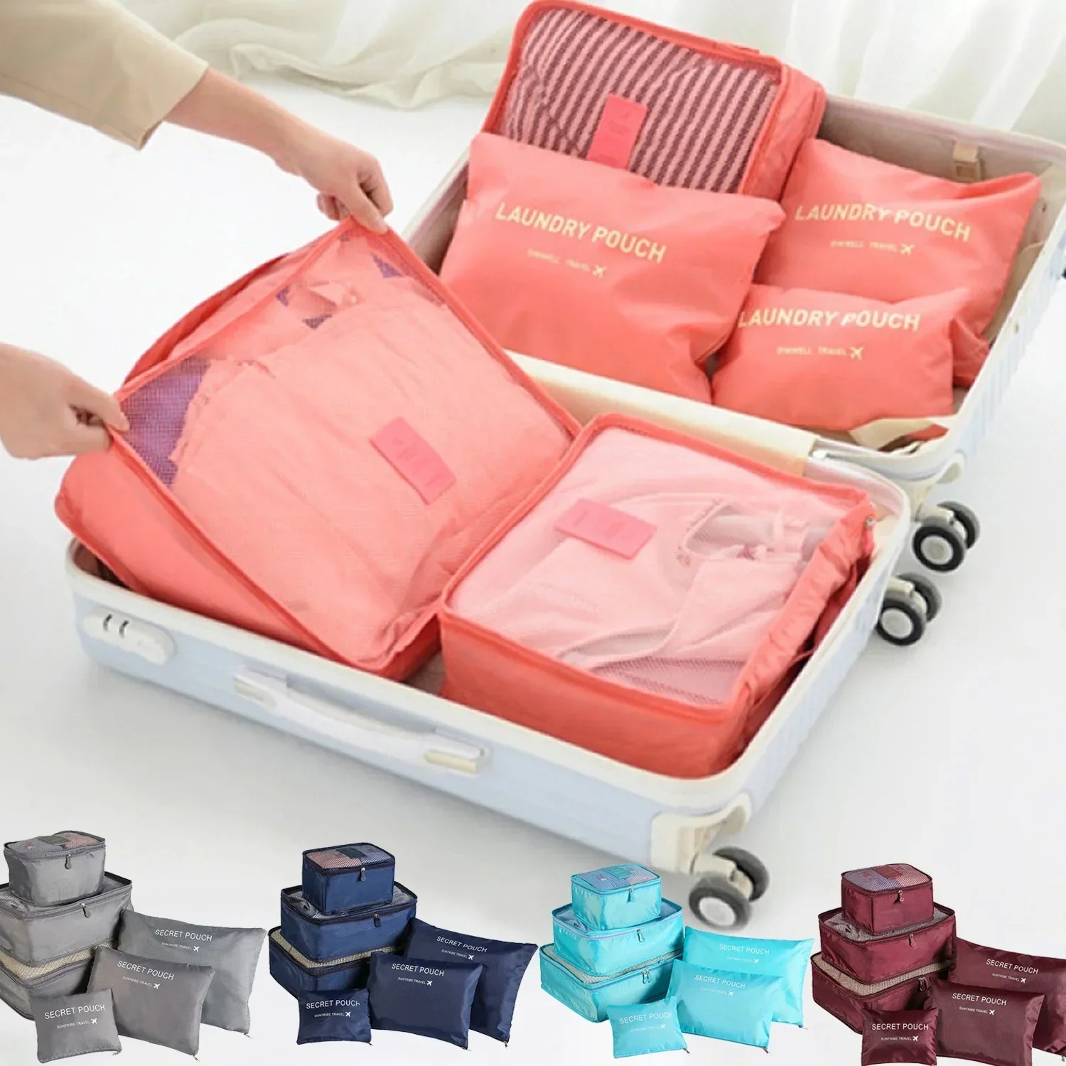 Conjunto de 6 Peças de Bolsas  - Travel Accessories Kit Bag avaliação e preço