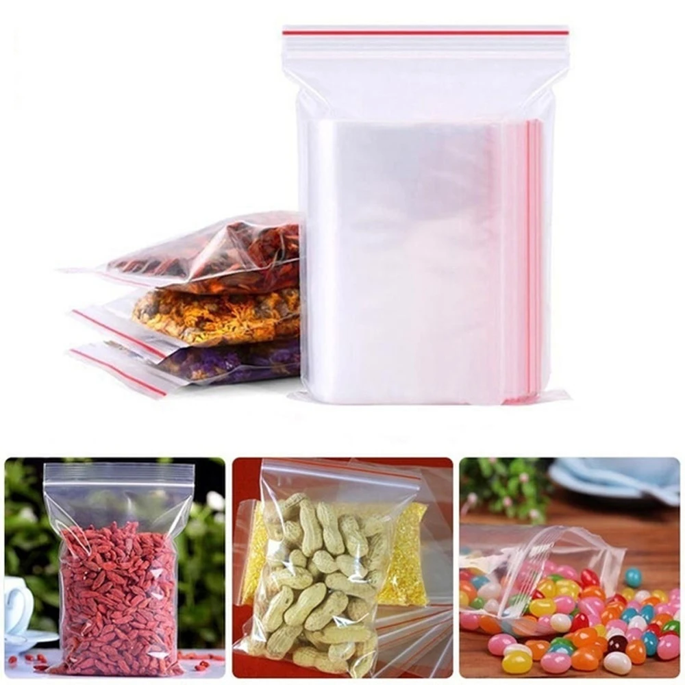 100-1000 unidades de sacos tra - Reusable Zip Bag avaliação e preço