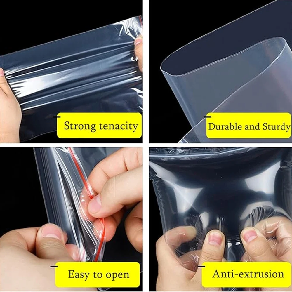 100-1000 unidades de sacos tra - Reusable Zip Bag avaliação e preço