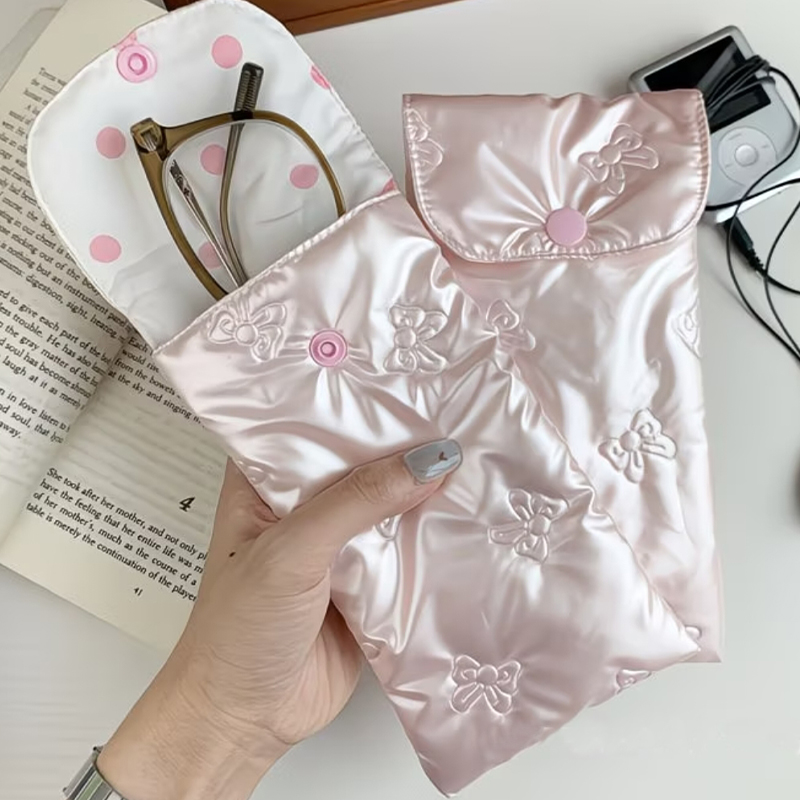 Estojo de Couro com Laço em Fo - Travel Accessories Pouch For Women avaliação e preço