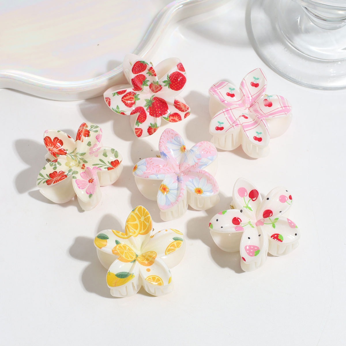 3 pçs bonito moda colorida fru - Travel Hair Accessories avaliação e preço